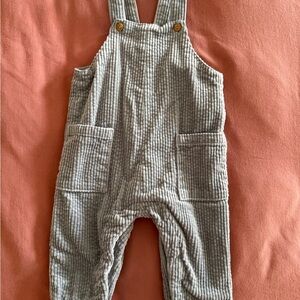 Zara- Gray Corduroy Overalls 6-9 months